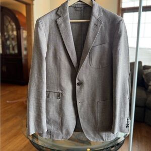 Mainline Zegna Brown Houndstooth Sport Coat